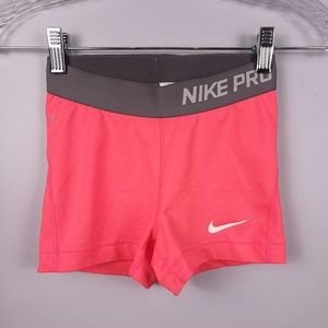 Nike Pro Dri Fit Shorts Neon Pink and Gray Spandex